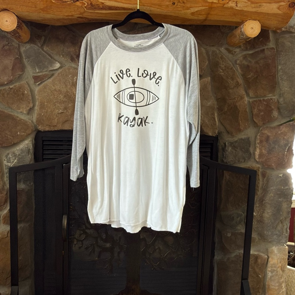 Live Love Kayak Raglan Shirt - Picture 6 of 6